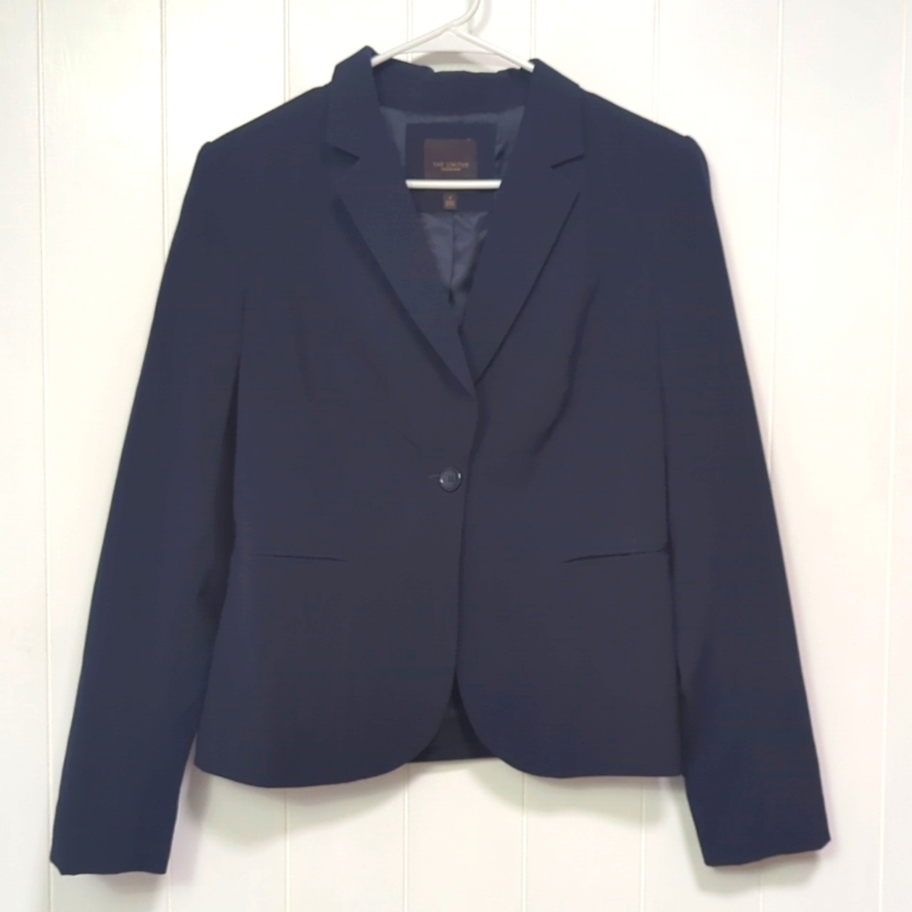 EUC The Limited Navy Button Down Essential Jacket